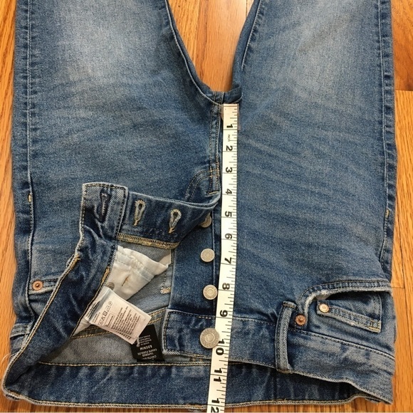 H&M Tapered Coupe Fuselee Button Fly Blue Denim Skinny Jeans - Picture 10 of 16